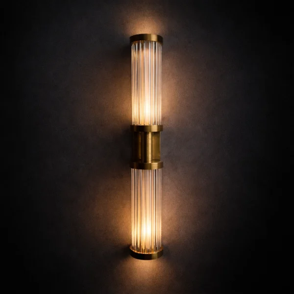 Aurelius Dual Prism Glass Wall Sconce
