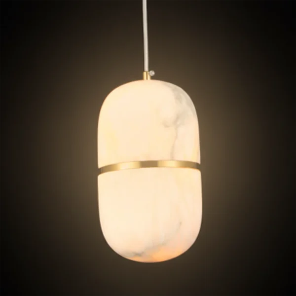 Alba Capsule Marble Pendant Light