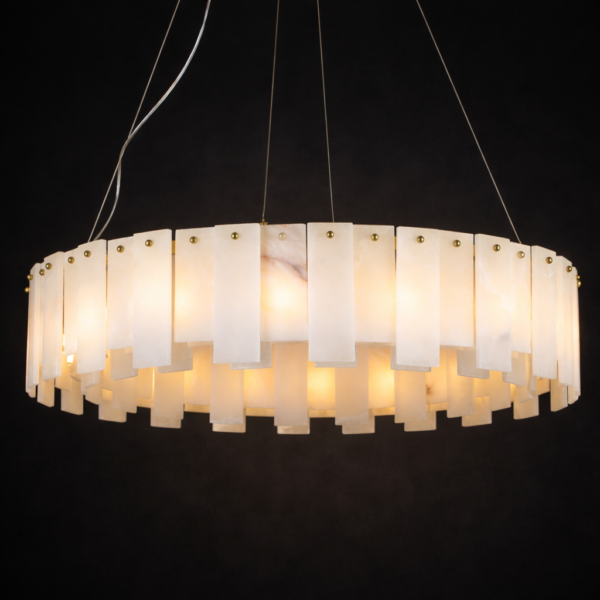 Valmere Tiered Marble Ring Chandelier
