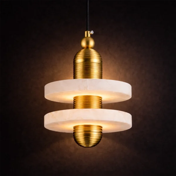 Aurelis Dual Halo Marble Pendant