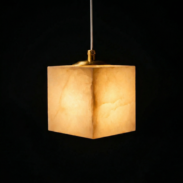 Caldera Marble Cube Pendant Light