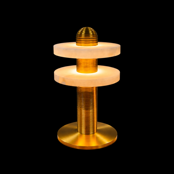 Aurelius Marble Halo Table Lamp