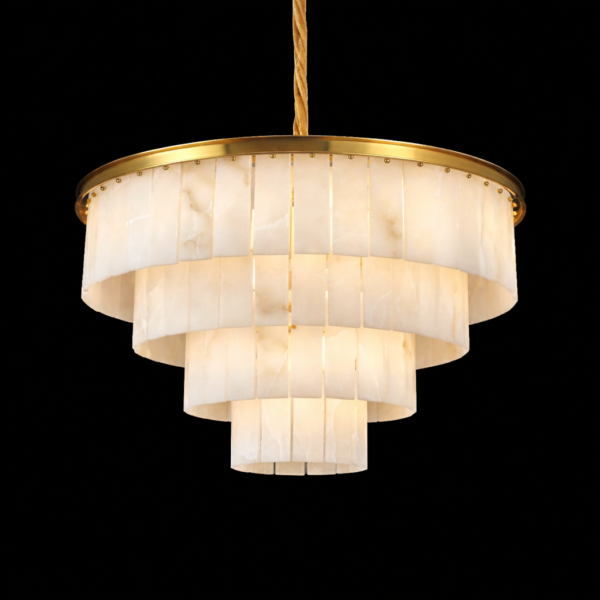 Cascara Tiered Marble Chandelier