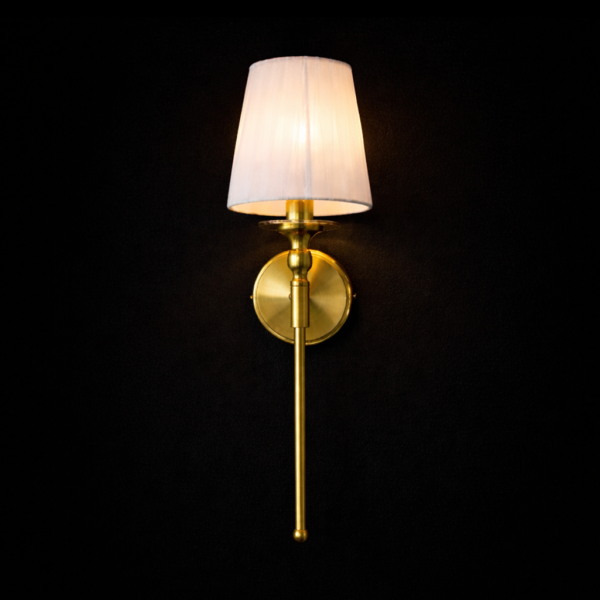 Luxury Gold Fabric Shade Wall Light