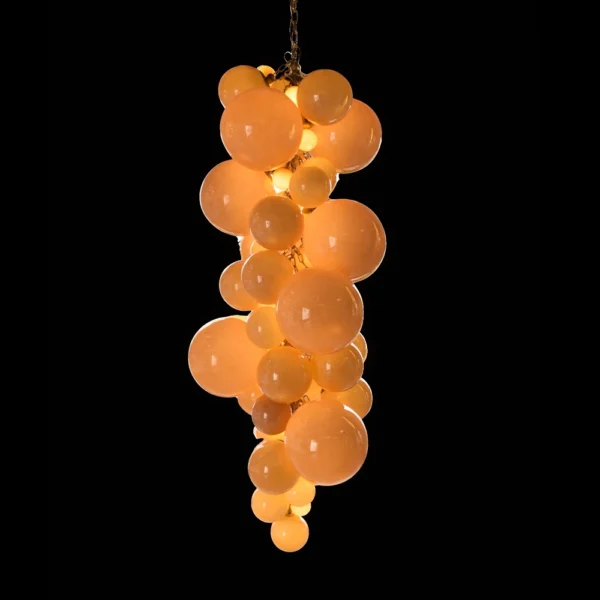 Amber Bubble Grape Cluster Chandelier