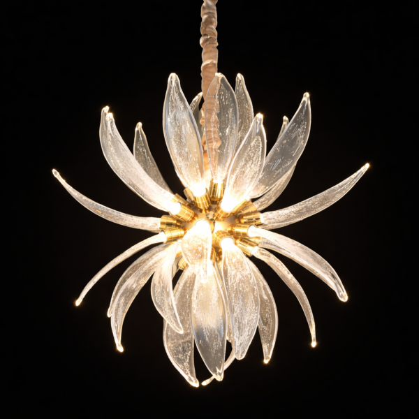 Celestia Radiant Petal Glass Chandelier