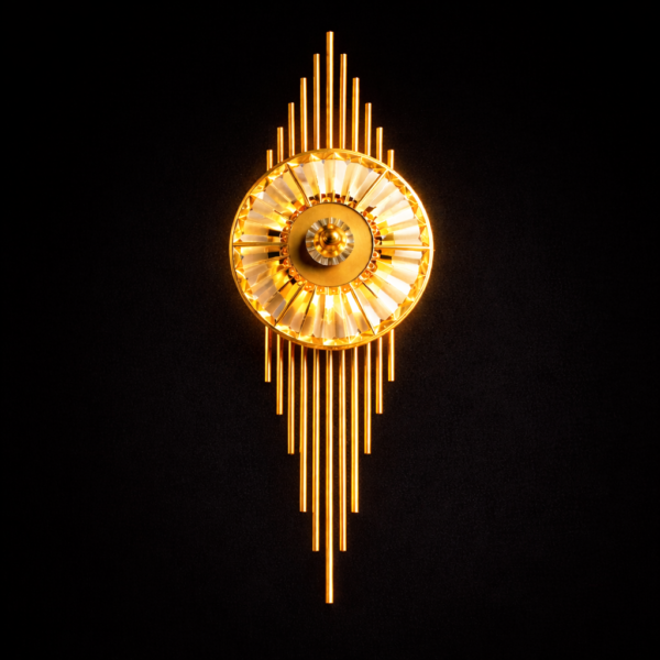 Crystal Sunburst Wall Light