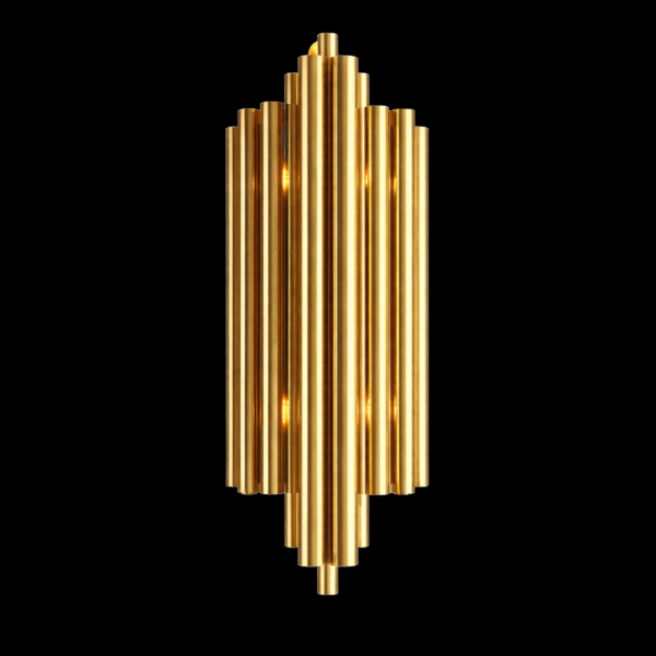 Vertical Gold Rod Wall Light